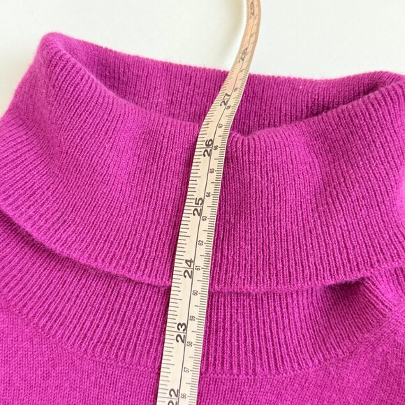 Bloomingdale’s 100% Cashmere Turtleneck Sweater Hot Pink Size M - Picture 5 of 7